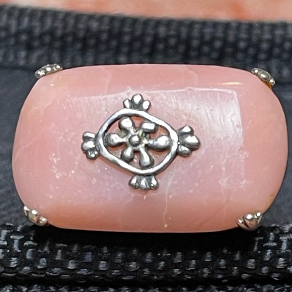 Silpada Ring Pink Soapstone & Sterling Silver Ring - Picture 3 of 6